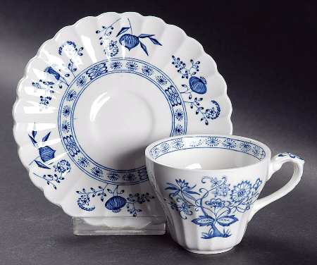 Blue Nordic Flat Demitasse Cup & Saucer Set