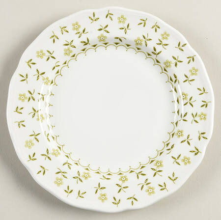 Blossom Time Green Dessert/Pie Plate
