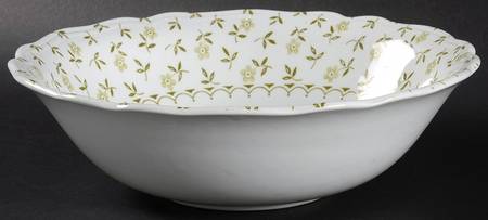 Blossom Time Green 8" Round Vegetable Bowl