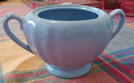 Glamour-Celeste Blue Sugar Bowl No Lid