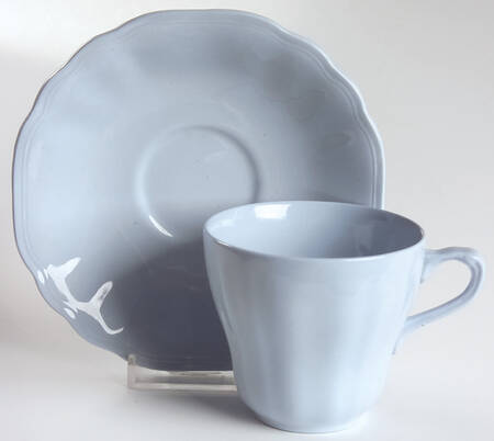 Glamour-Celeste Blue Flat Cup & Saucer Set