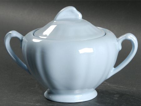 Glamour-Celeste Blue Sugar Bowl & Lid