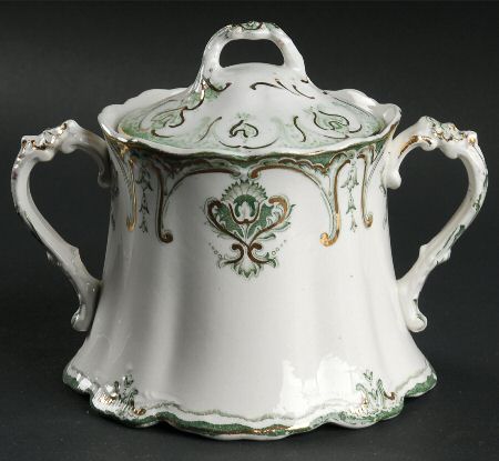 Chatham Green Sugar Bowl & Lid