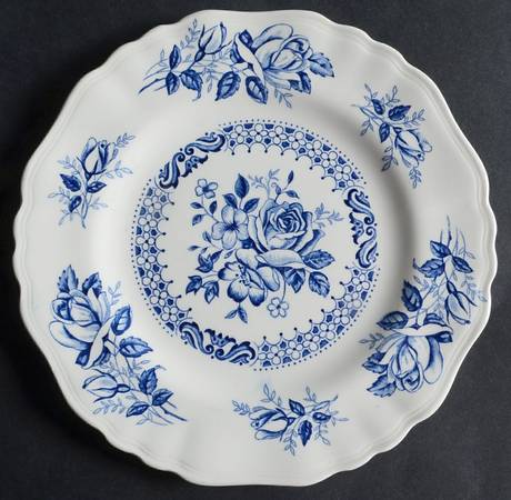 Chelsea Roses (Blue On White) Bread & Butter Plate