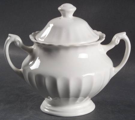 Classic White Sugar Bowl & Lid