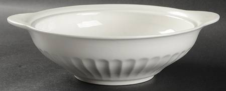 Classic White Round Vegetable No Lid