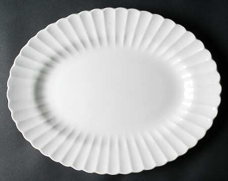 Classic White 15" Oval Serving Platter