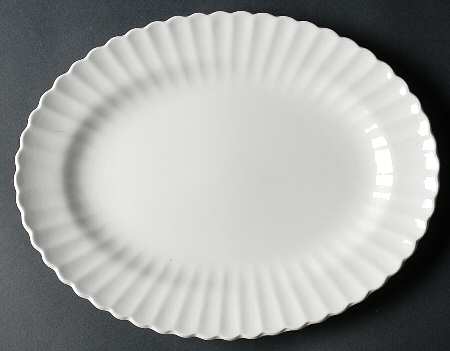 Classic White 12" Oval Serving Platter
