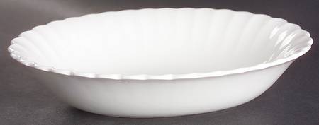 Classic White 9" Oval Vegetable Bowl