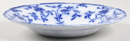 Colonial Flow Blue (No Gold Accent) Rim Soup Bowl