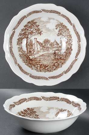 Colonial Brown 8" Round Vegetable Bowl