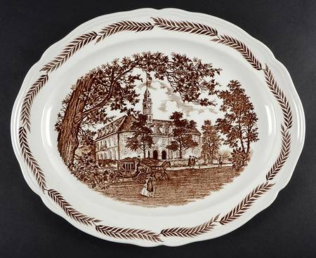 Colonial Brown 14" Oval Serving Platter