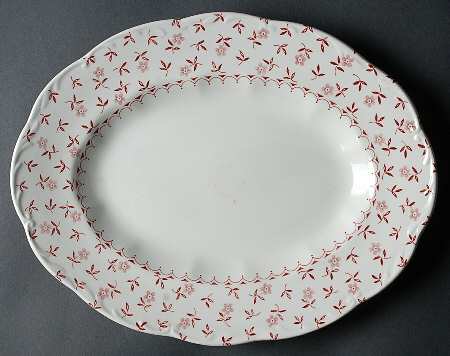 Cornflower Pink 12" Oval Serving Platter