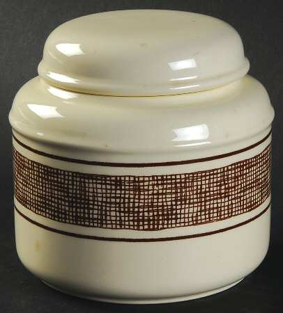 Country Tweed Brown Sugar Bowl & Lid