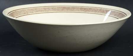 Country Tweed Brown 8" Round Vegetable Bowl