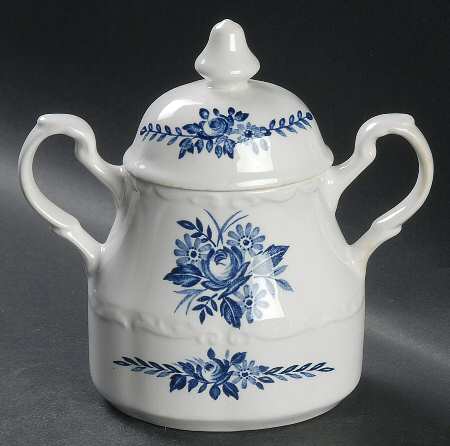 Dresden Blue Sugar Bowl & Lid