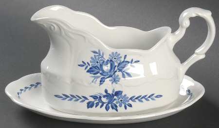 Dresden Blue Gravy Boat & Underplate/Relish
