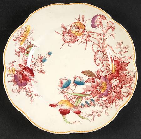 Floral Beauty Pink Multicolor Salad Plate