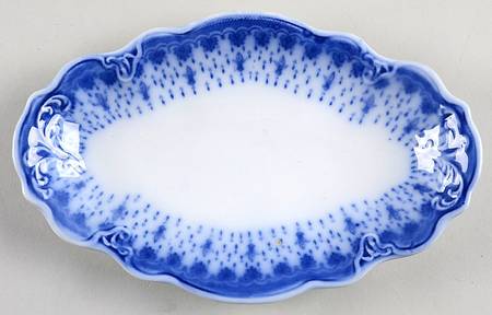 Fleur De Lis Blue Relish/Gravy Underplate