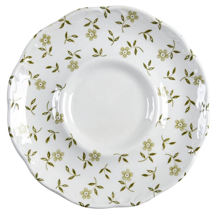 Forget Me Not Green Saucer for Flat Cup