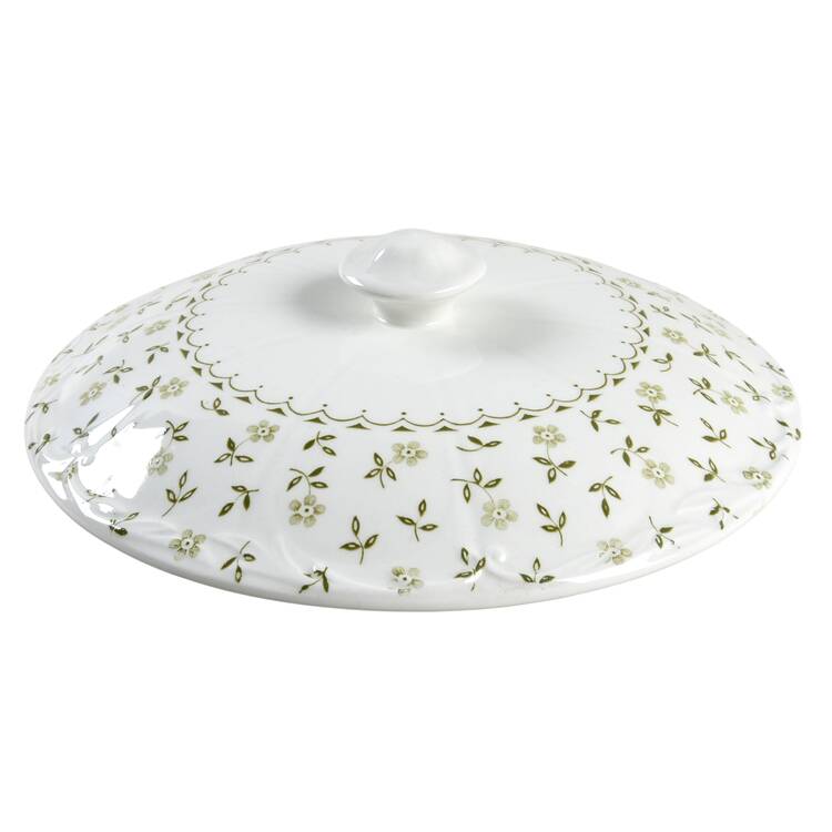 Forget Me Not Green Lid for Round Vegetable