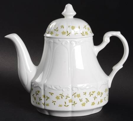 Forget Me Not Green Teapot & Lid