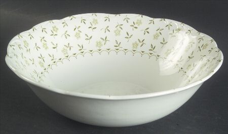 Forget Me Not Green 8" Round Vegetable Bowl