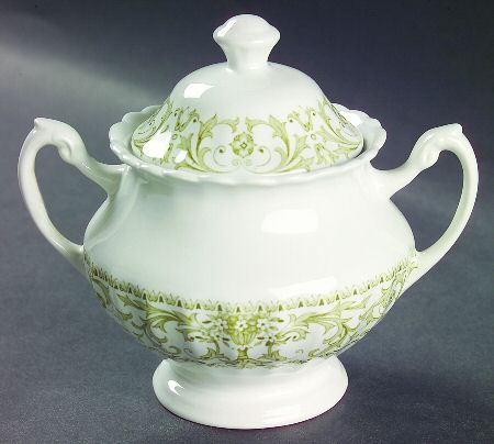 Forum Green Sugar Bowl & Lid