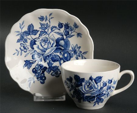Gainsborough Blue Flat Cup & Saucer Set