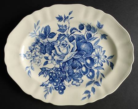 Gainsborough Blue 12" Oval Serving Platter