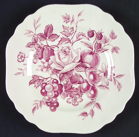 Gainsborough Red Square Dessert Plate