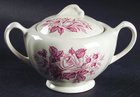 Gainsborough Red Sugar Bowl & Lid