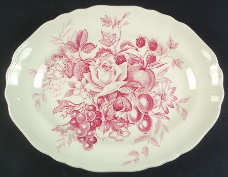Gainsborough Red 14" Oval Serving Platter