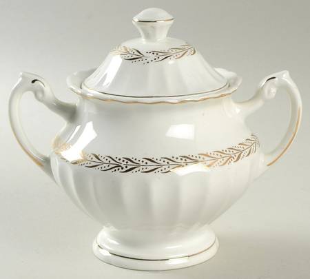 Garland (Gold Laurel) Sugar Bowl & Lid