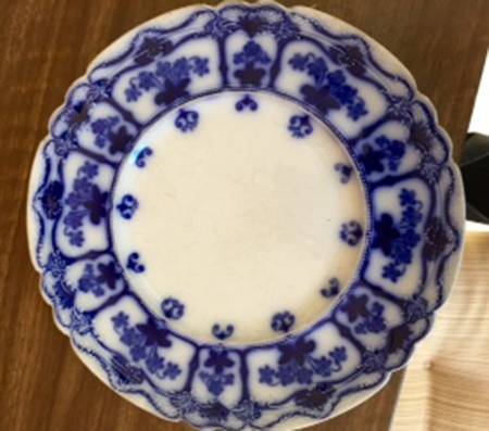 Geisha (Flow Blue) Dinner Plate