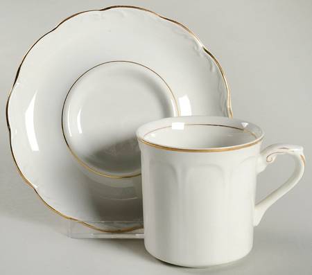 Goldenaire Flat Cup & Saucer Set