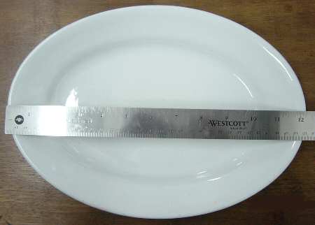 Heritage White 12" Oval Serving Platter