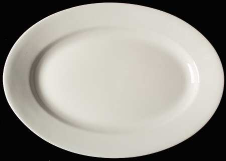 Heritage White 18" Oval Serving Platter