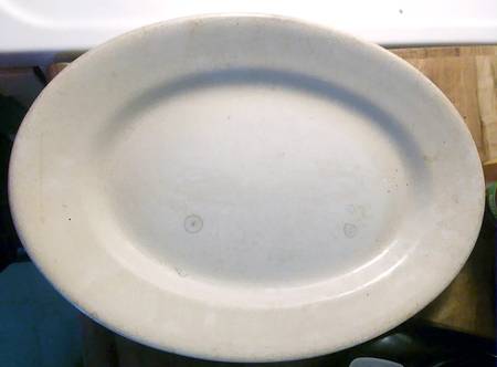 Heritage White 15" Oval Serving Platter