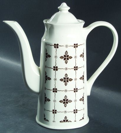 Homespun Brown Coffee Pot & Lid