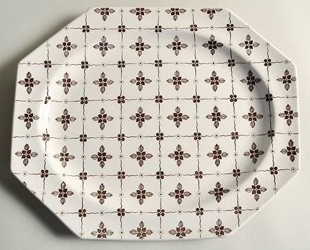 Homespun Brown 14" Oval Serving Platter