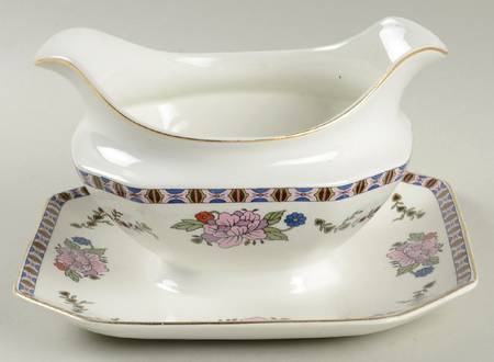 Indian Prince Gravy Boat with Attached Underplate