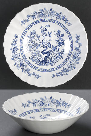 Indian Tree (Swirl Edge, Blue Design) Coupe Cereal Bowl