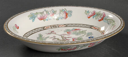 Indian Tree (Smooth Edge, Multi) 9" Oval Vegetable Bowl