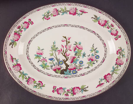 Indian Tree 1 14" Oval Serving Platter