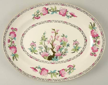 Indian Tree 1 12" Oval Serving Platter