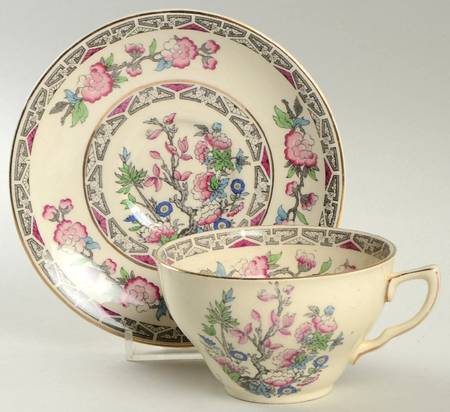 Indian Tree 1 Flat Cup & Saucer Set