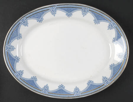 Ipswich Blue 16" Oval Serving Platter