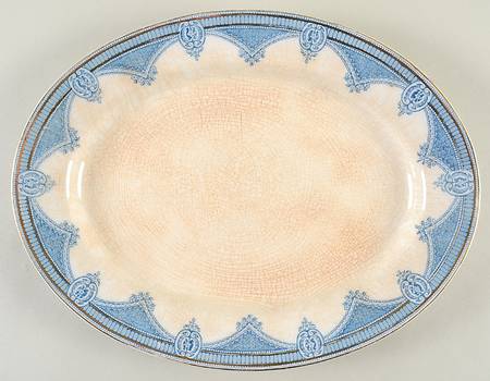 Ipswich Blue 14" Oval Serving Platter