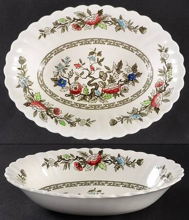 Kashmir 9" Oval Vegetable Bowl